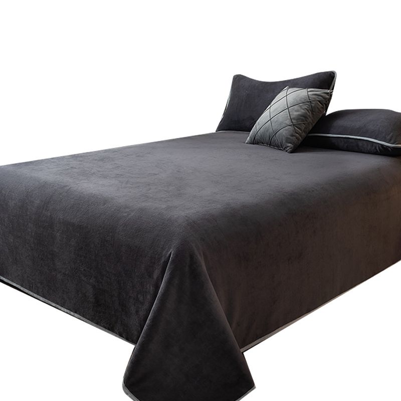 Modern Bed Sheet Polyester Solid Color Ultra Soft Bed Sheet Set