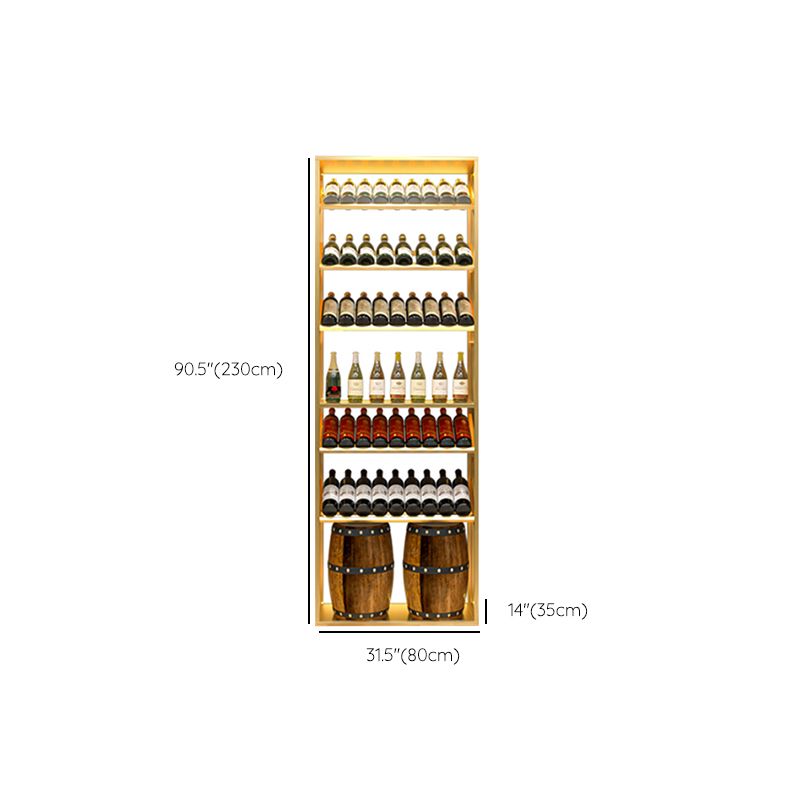 Modern Simple Floor Wine Rack Golden Wine Bottle Rack for Kitchen