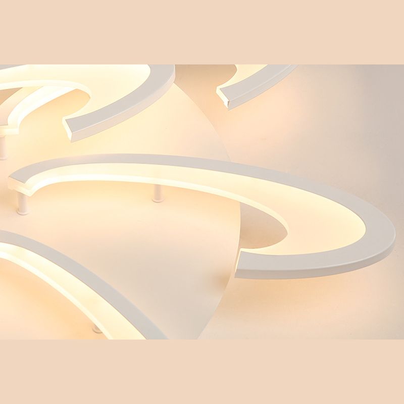 Luminaire encastré ombré en acrylique, style minimaliste, éclairage encastré à LED en blanc