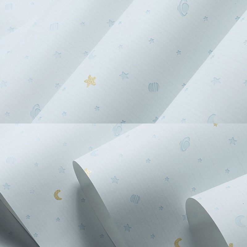 Star and Moon Decorative Wallpaper for Kids 20.5 in x 33 ft Non-Pasted