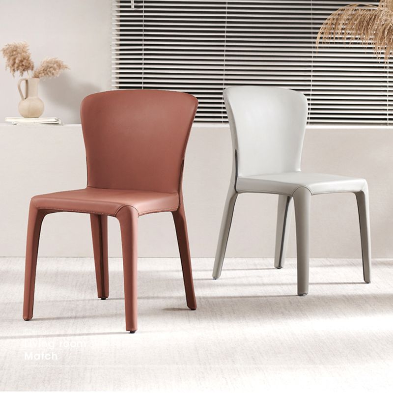 Contemporary Style Upholstered Parsons Back Dining Chairs for Home