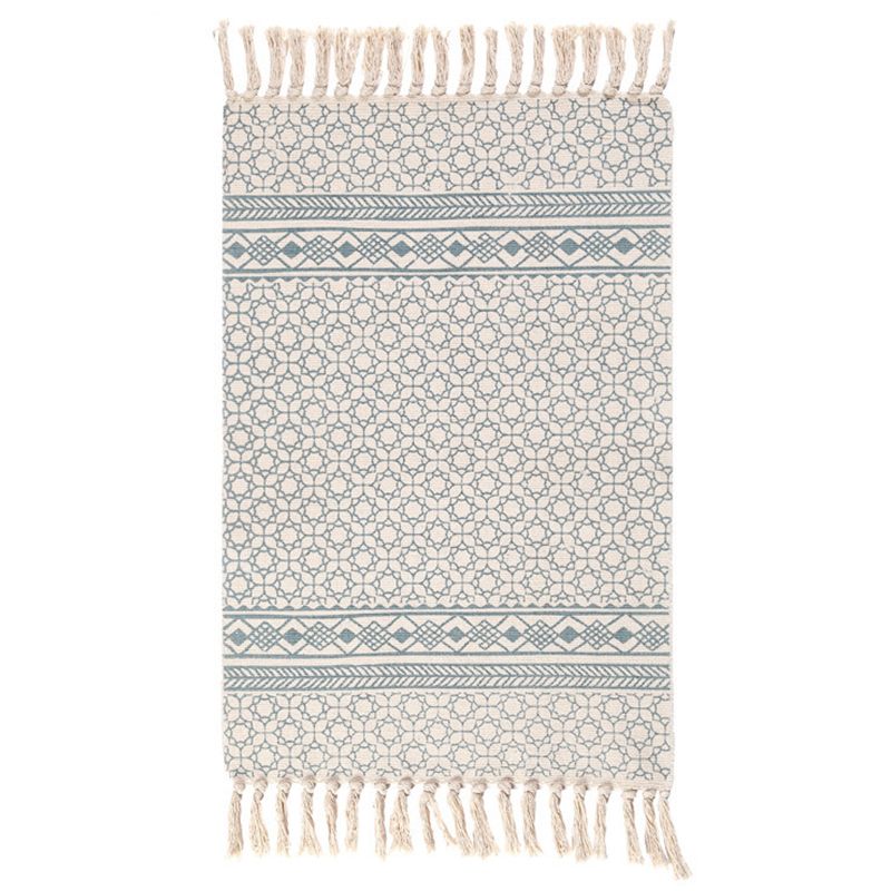 Tapis multicolore du sud-ouest en coton en coton de la zone imprimée géométrique tapis intérieur adapté aux animaux de compagnie pour chambre à coucher