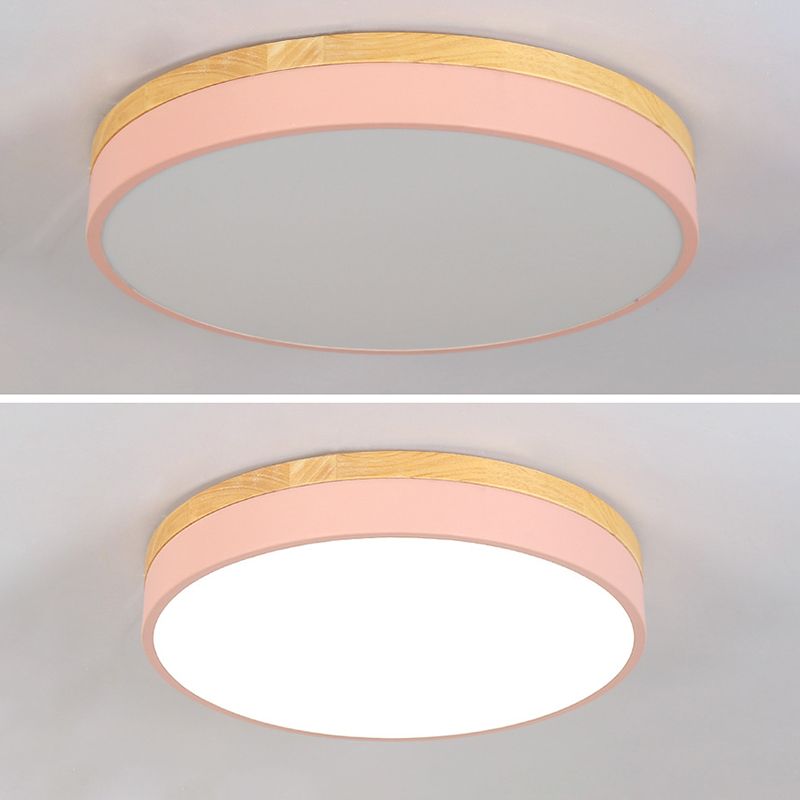 Round Shade 1-Light Flush Mount Modern Simple Style Flush Mount Ceiling Light Fixture