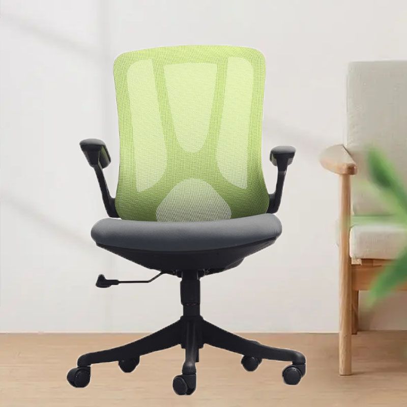 Rotatable Mesh Office Chair Nylon Frame Desk Chair with Wheels