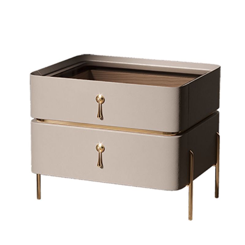 Drawer Storage Bed Nightstand Glam Bedside Cabinet for Bedroom