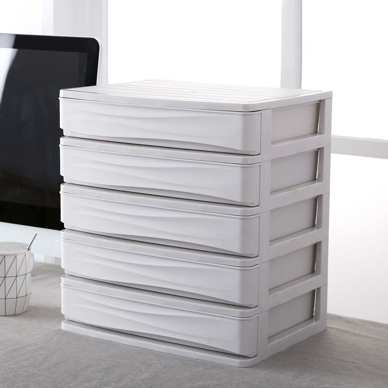 Modern Plastic Cabinet with Drawers Vertical Filing Cabinet for Office