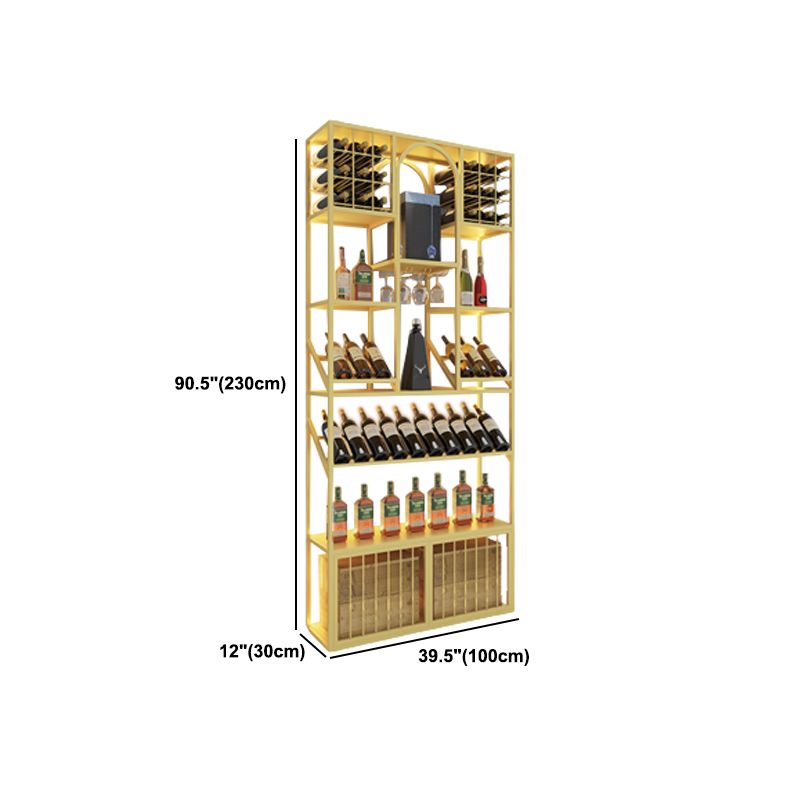 Luxury Floor Wine Shelf Metal Horizontal Wine Racks with Shelf