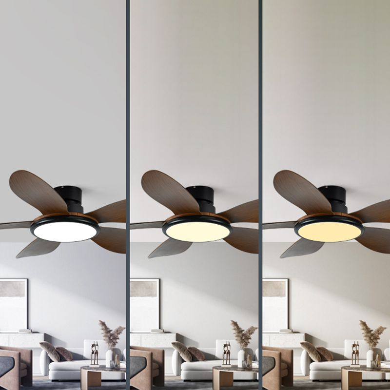 Contemporary LED Ceiling Fan Lamp 5-Blade Fan Lighting for Living Room