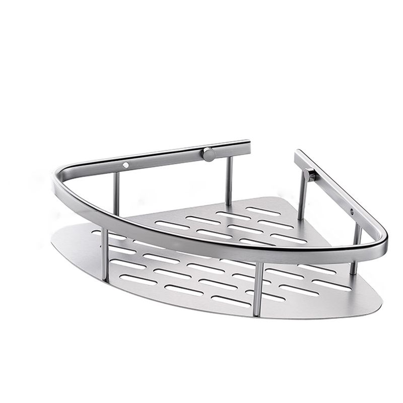 3-Piece Modern Bathroom Accessory Set Aluminum Bath Shelf in Silver