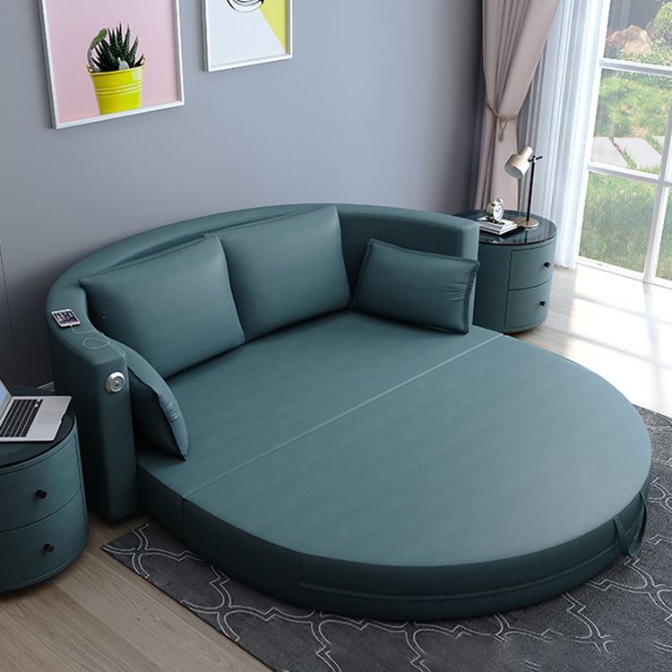 Cushion Back Convertible Sofas Square Arms Futon Sleeper Sofa