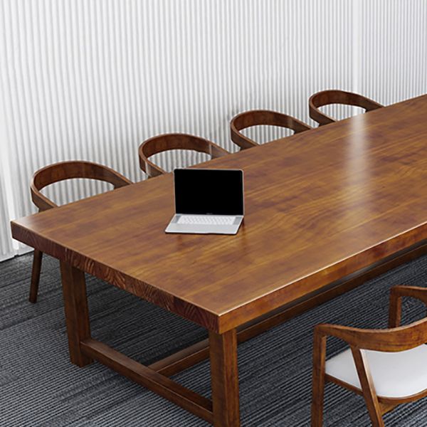 Rectangular Shaped Conference Table Wooden Task Desk in Office