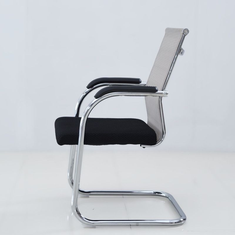 Silver Frame Office Chair No Distressing AirGrid Arm Chair with Breathable