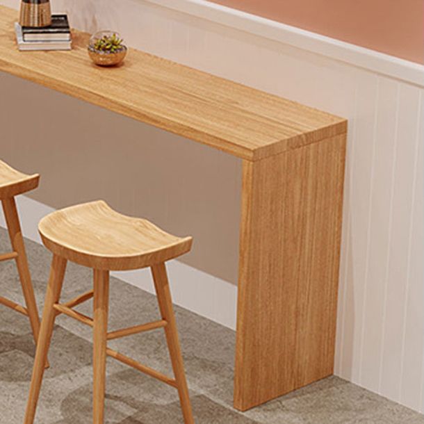 Nordic Style Dining Rectangle Table Wooden Bar Counter Table for Kitchen