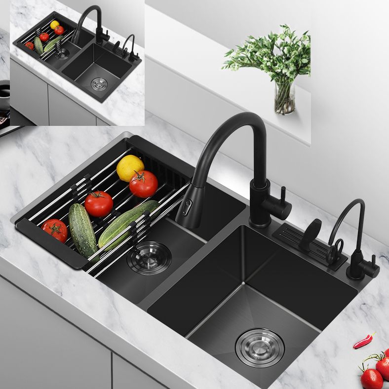 Classic Style Kitchen Sink Drop-In Stainless Steel Kitchen Double Sink