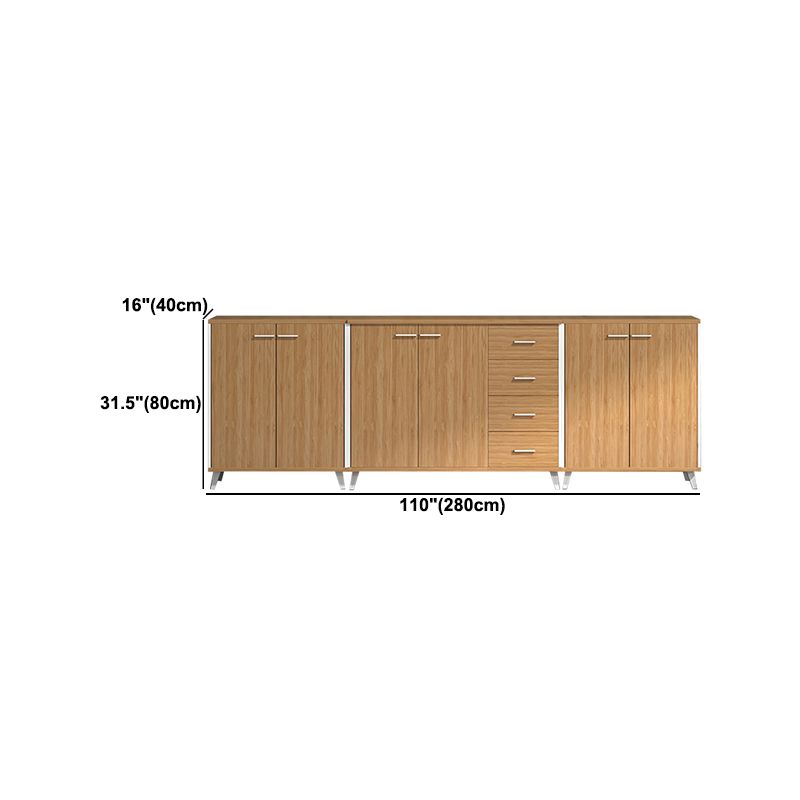 Nordic Style File Cabinets Solid Wood Frame Horizontal File Cabinet Office