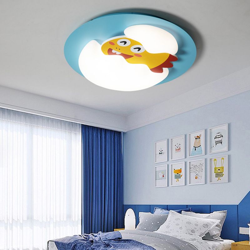 Children Ceiling Mount Light Cartoon Ceiling Lamp with Plastic Shade for Bedroom