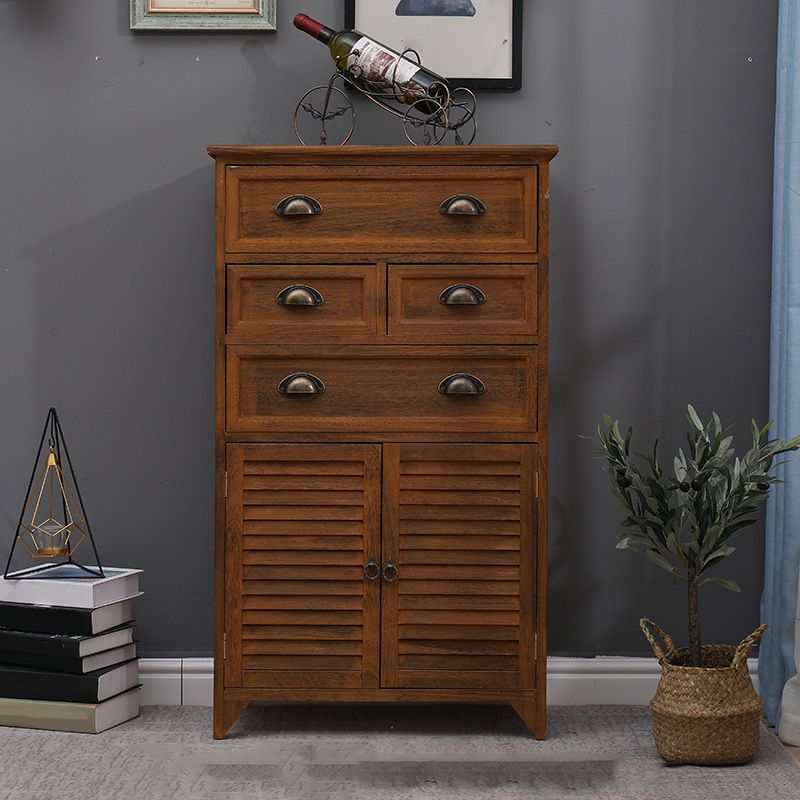 Traditional Solid Wood Storage Chest Vertical Bedroom Dresser