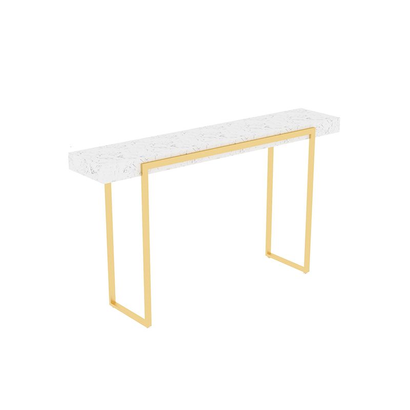 Glam Marble Rectangle Console Table Scratch Resistant Stain Resistant Console