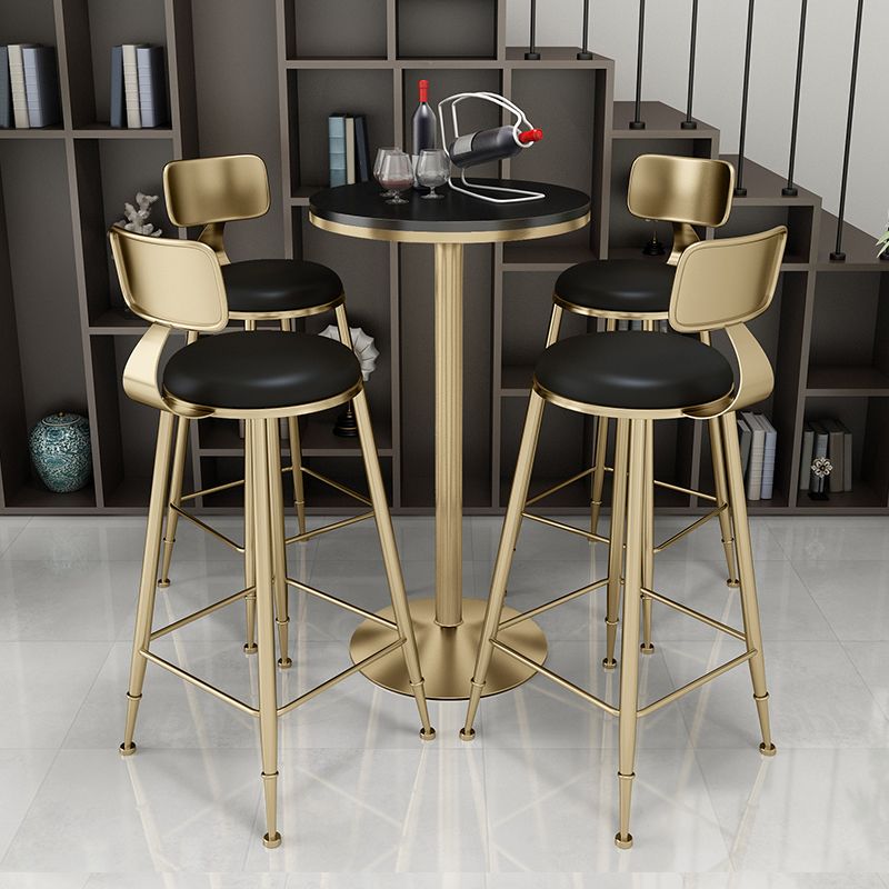 Nordic Glam Style Bar Counter Table Metal Bar Counter Table for Kitchen