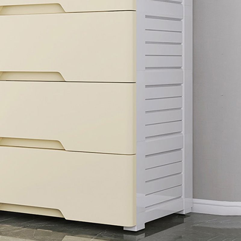 Contemporary Baby Dresser Plastic Vertical Kids Furniture with Drawers for Bedroom