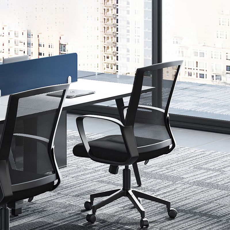 Contemporary Ergonomic Office Chair Mid-Back Adjustable Desk Chair