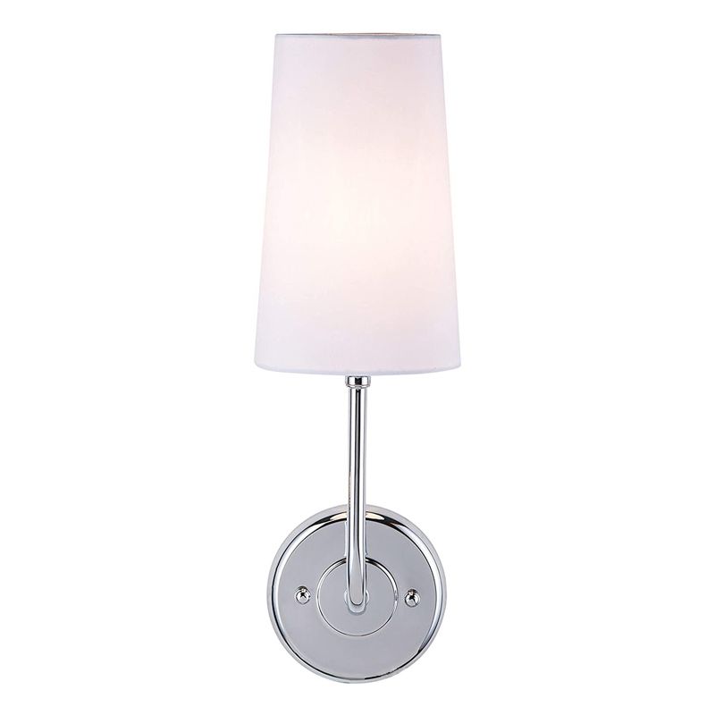 Modern Metal Wall Sconce Cone Shape Vanity Lamp with Fabric Shade