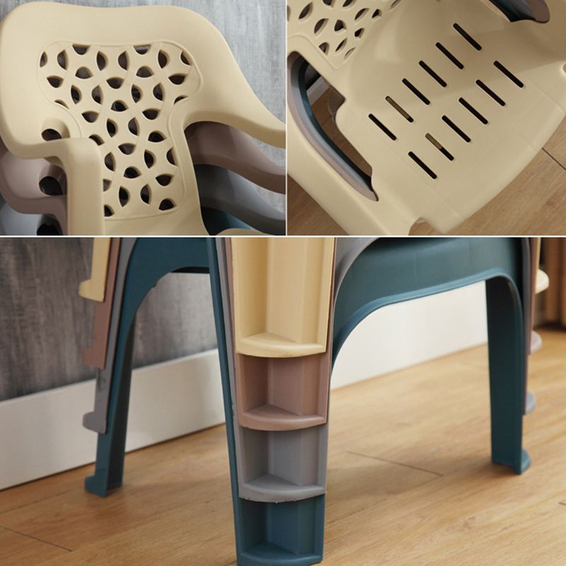 Contemporary Chair Dining Arm Chair for Kitchen with Plastic Legs