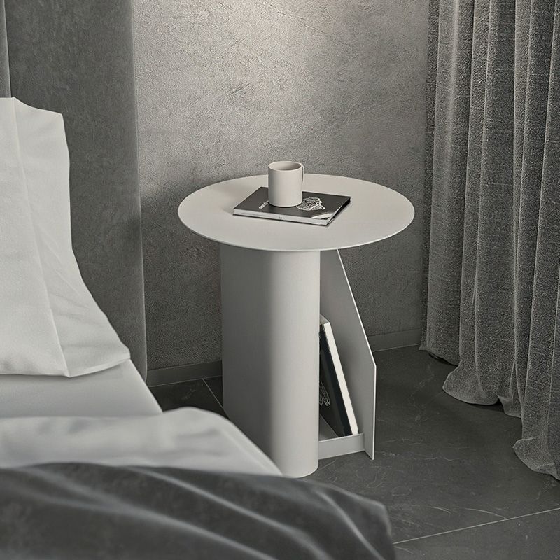 Modern Metal Bedside Cabinet Open Storage Night Table for Bedroom