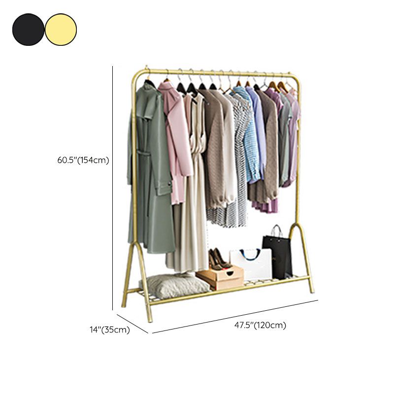 Gorgeous Clothes Hanger Metal Frame Coat Rack with Storage Shelf