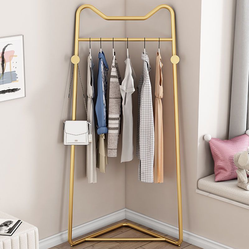 Contemporary Metal Coat Hanger Free Standing Coat Rack with Coat Hooks