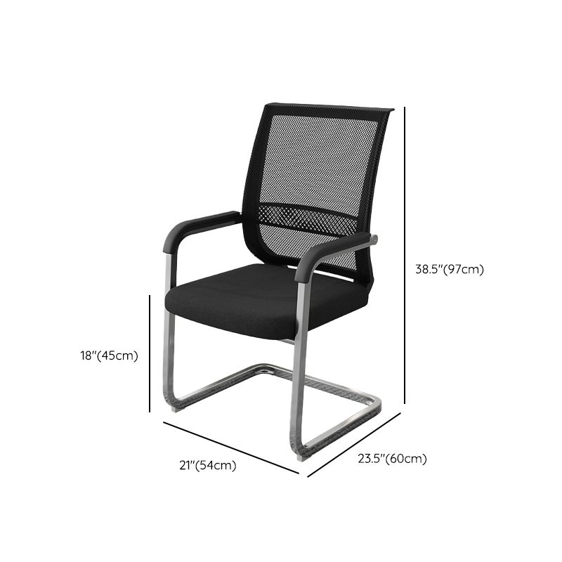 Fixed Arms Office Chair No Distressing Modern Ergonomic Chair