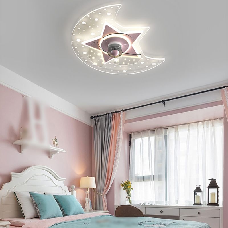 Fleurée de fleur ventilateur de plafond style gamin multiclavanes de plafond lampe à fans de plafond