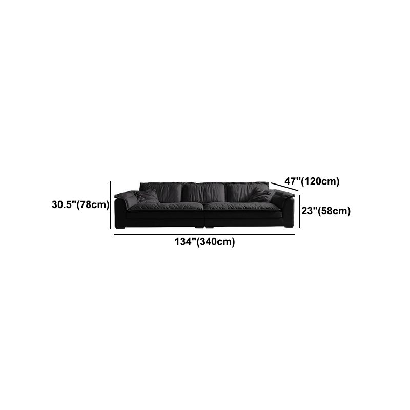 Contemporary Pillow Top Arm Sofa 30.7" H Faux Leather Sofa & Chaise