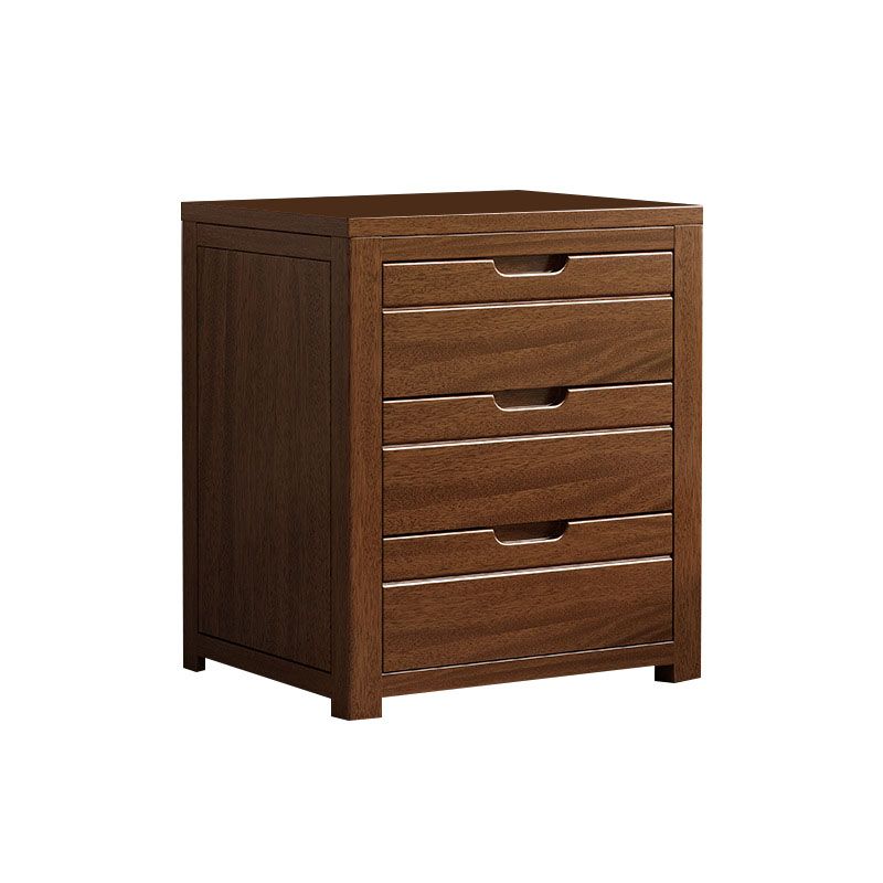 Modern Walnut Lingerie Chest Vertical Storage Chest Dresser with Drawers