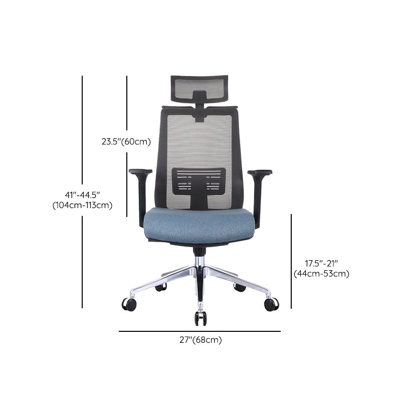 Contemporary Arm Chair Fixed Arms Mid-back Lumbar Support Office Chair