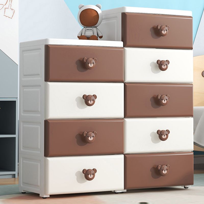 Scandinavian Kids Dressers Vertical Plastic Kids Furniture for Bedroom