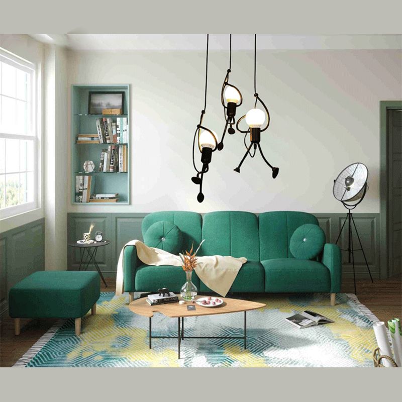 Black Expose Exposed Pendant Plafond Light Loft Style Metal Living Room Pendant Lightture