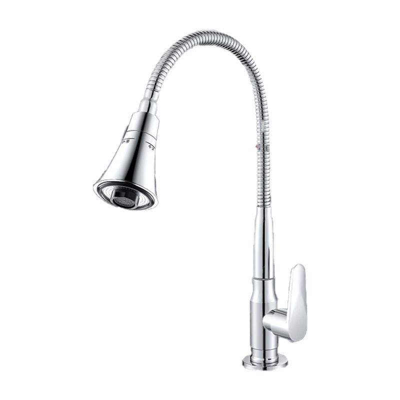 Contemporary Standard Kitchen Faucet Metal Kitchen Faucet with One Handle