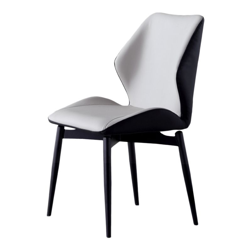 Contemporary Style Chairs Armless Chair with Metal Legs for Kitchen