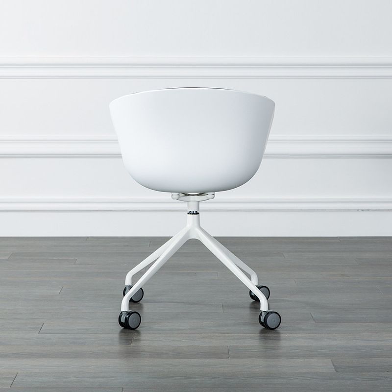 Modern Fabric Conference Chair Metal Chair with Wheels for Office