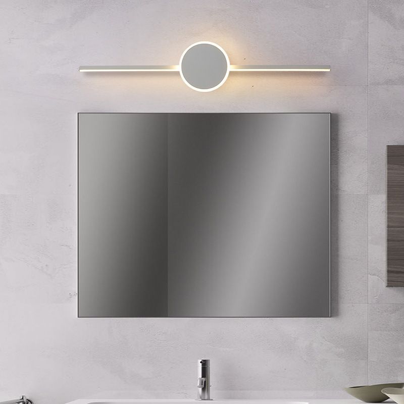 Linear Vanity Wall Light Fixtures Modern Minimalist Style Metal Single Vanity Light