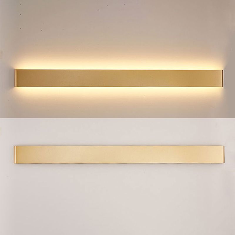 Modern Minimalist Rectangular Wall Mounted Vanity Lights Metal Vanity Wall Light Fixtures for Bathroom