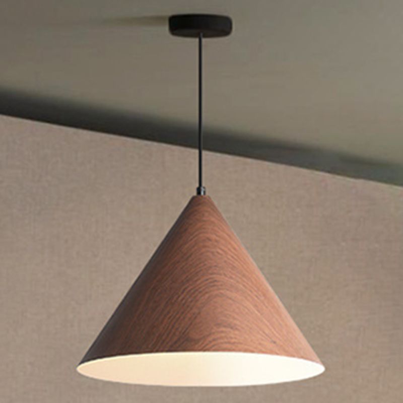 Metal Cone Shape Hanging Lights Modern Style 1-Light Hanging Mount Fixture