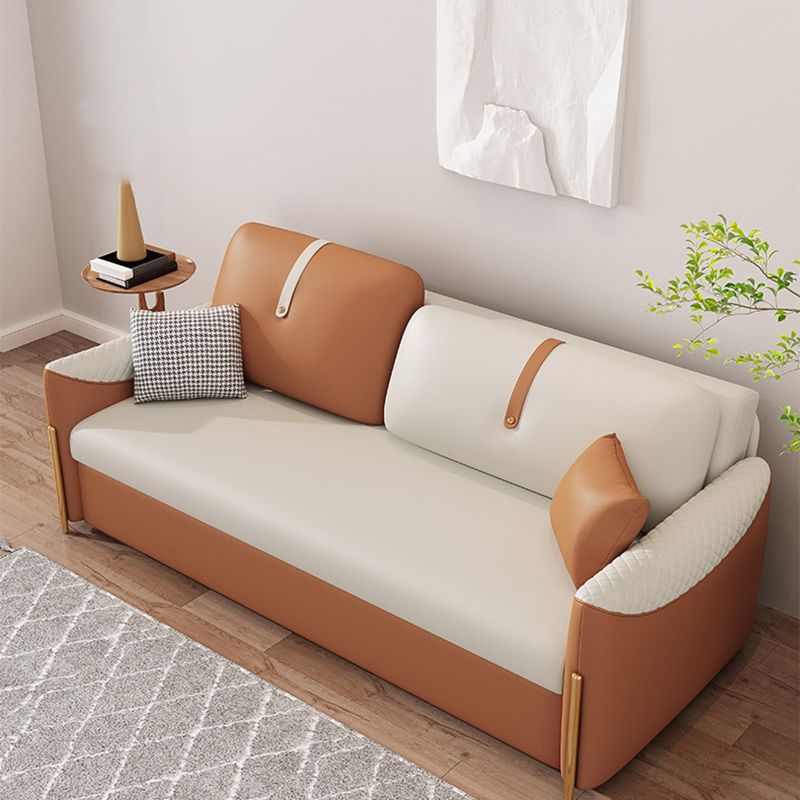 32" Wide Glam Futon Sofa Bed Pillow Included Futon Sleeper Sofa