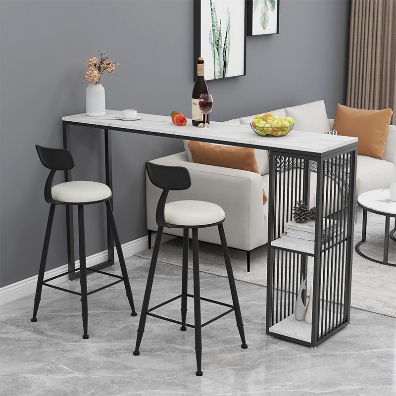 Woonkamer Moderne Patio Bar Tafel Marmeren rechthoek 2 plank Sled Bistro Bar Desk