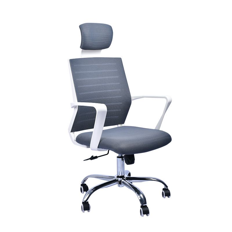 Contemporary Swivel Chair Microfiber Task Arm Chair with Wheels