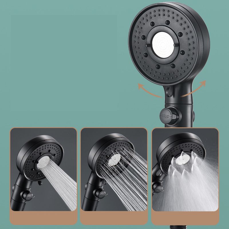 Round Shower Head Plastic Modern Shower Head with Adjustable Spray Pattern