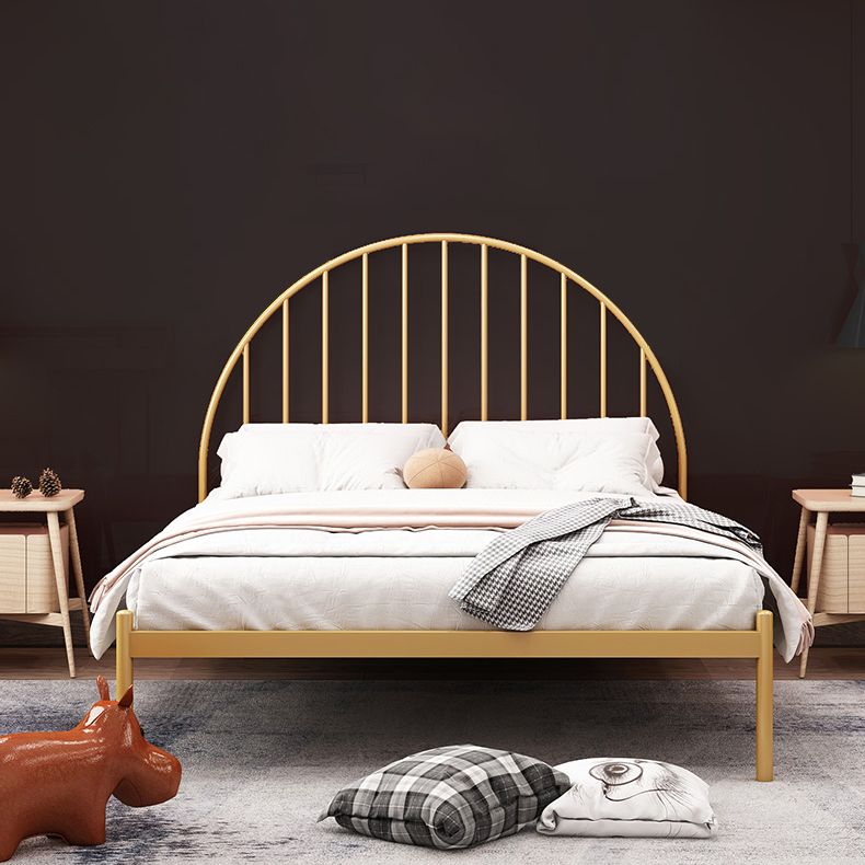 Scandinavian Metal Bed, Tall Clearance Standard Bed with Open-Frame Headboard