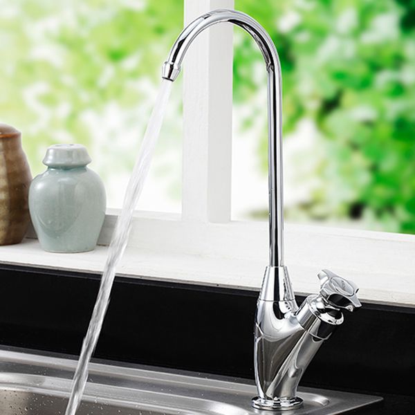 Gooseneck Kitchen Sink Faucet Swivel Spout Drinking Water Dispenser