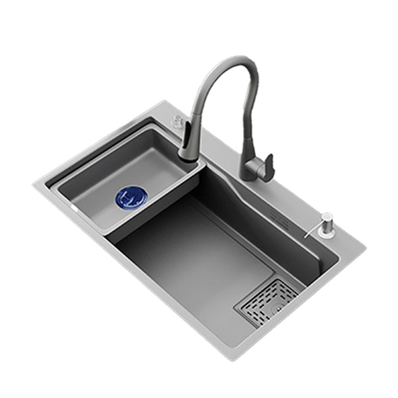 Contemporary Style Kitchen Sink Stainless Steel 3 Holes Kitchen Sink